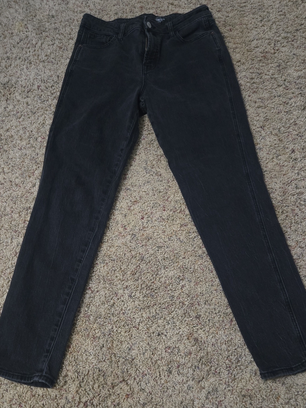 Old Navy Black Straight-Leg Jeans
